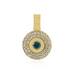 Ciondolo in oro con Diamante Blu I4