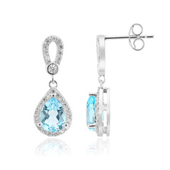 Orecchini in argento con Topazio Blu Cielo