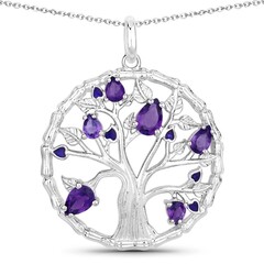 Collana in argento con Ametista Zambiana