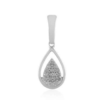 Ciondolo in argento con Diamante I4 (J)