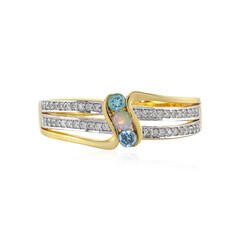 Anello in argento con Apatite Blu
