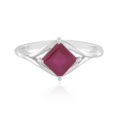 Anello in argento con Rubino del Madagascar