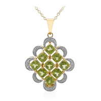 Collana in argento con Peridoto della Birmania
