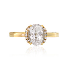 Anello in oro con Kunzite Bianca