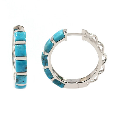 Orecchini in argento con Turchese Kingman Mohave Blu (Faszination Türkis)