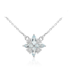 Collana in argento con Topazio Blu Cielo