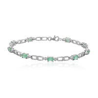 Bracciale in argento con Smeraldo Zambia