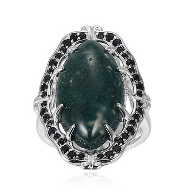 Anello in argento con Agata Muschiata