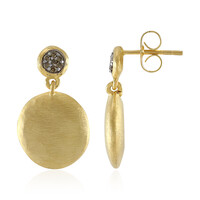 Orecchini in ottone con Diamante Champagne I3 (Juwelo Style)