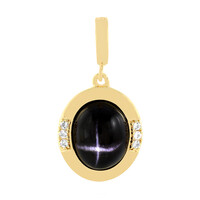 Ciondolo in argento con Diopside Stellato d'India