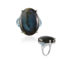 Anello in argento con Labradorite