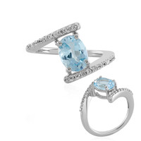 Anello in argento con Topazio Blu Cielo