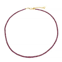 Collana placcata in oro con Rubino