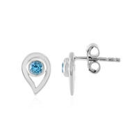 Orecchini in argento con Topazio Blu Svizzero