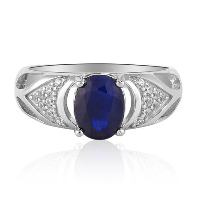 Anello in argento con Spinello Blu Royal