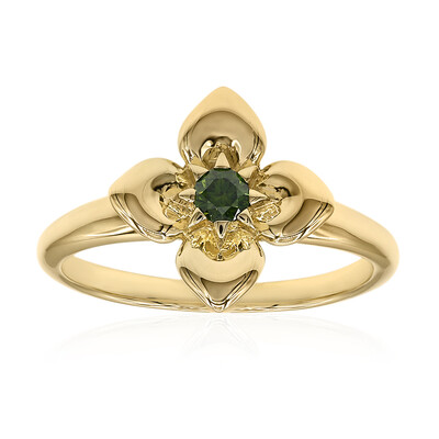 Anello in oro con Diamante Verde VS1 (Annette)