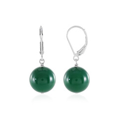 Orecchini in argento con Onice Verde