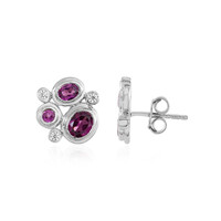 Orecchini in argento con Rodolite