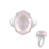 Anello in argento con Quarzo Rosa