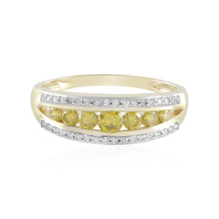 Anello in oro con Diamante Giallo I2