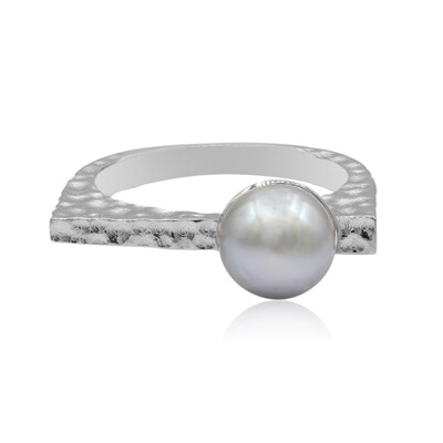 Anello in argento con Perla di Acqua Dolce (TPC)