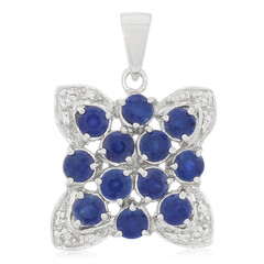 Ciondolo in argento con Zaffiro Blu
