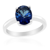 Anello in argento con Topazio Blu Royal