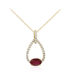 Collana in oro con Rubino Mozambico AAA