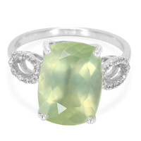 Anello in argento con Prehnite