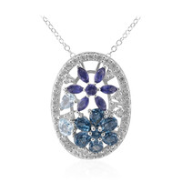 Collana in argento con Topazio Blu Londra