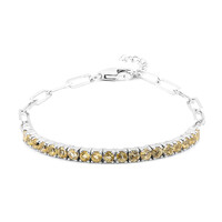 Bracciale in argento con Citrino