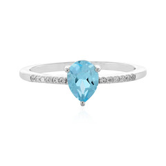 Anello in argento con Topazio Blu Cielo
