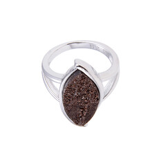 Anello in argento con Legno Drusa Zwenkau