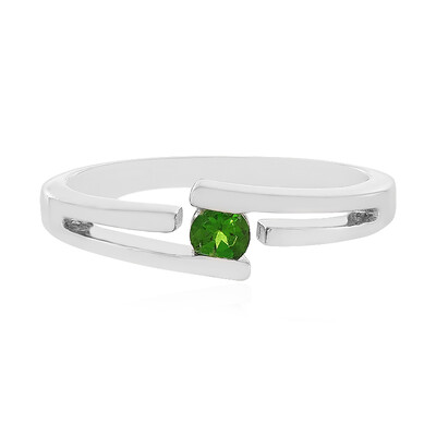 Anello in argento con Diopside Russo