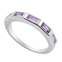 Anello in argento con Zaffiro Ceylon Porpora (non riscaldato)