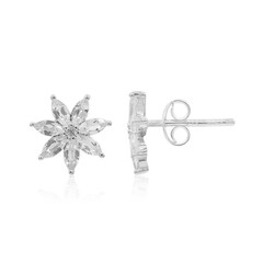 Orecchini in argento con Topazio Bianco