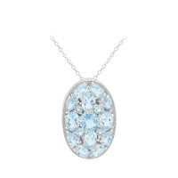Collana in argento con Topazio Blu Cielo