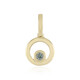 Ciondolo in oro con Diamante blu cielo SI2