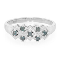 Anello placcato in platino con Diamante Fancy