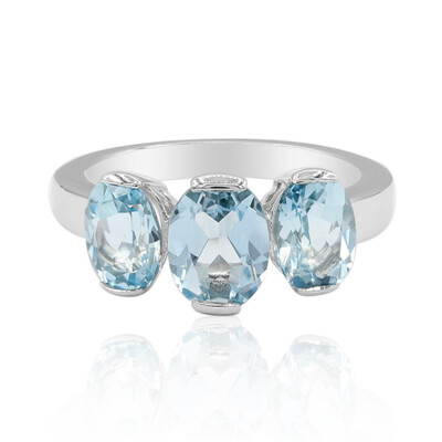 Anello in argento con Topazio Blu Cielo