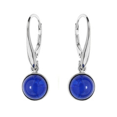 Orecchini in argento con Ambra Blu Colombiana