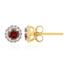 Orecchini in argento con Rodolite Lampone