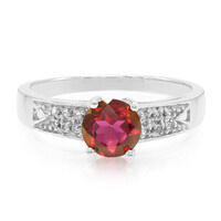 Anello in argento con Topazio Ciliegia