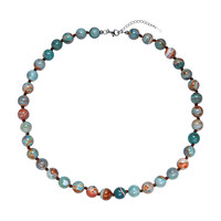 Collana in argento con Ágata verde Dihuang
