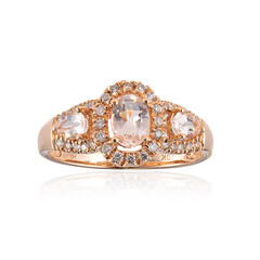 Anello in oro con Morganite AAA