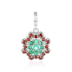 Ciondolo in argento con Smeraldo Russo