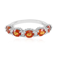 Anello in argento con Zaffiro Padparadscha