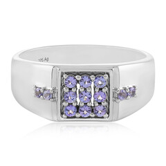 Anello da uomo in argento con Tanzanite