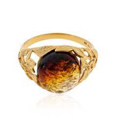 Anello in argento con Ambra Baltica