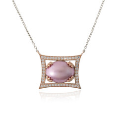Collana in argento con Perla Mabe (Dallas Prince Designs)